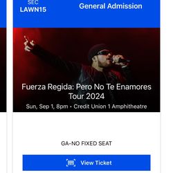 Fuerza regida concert general admission