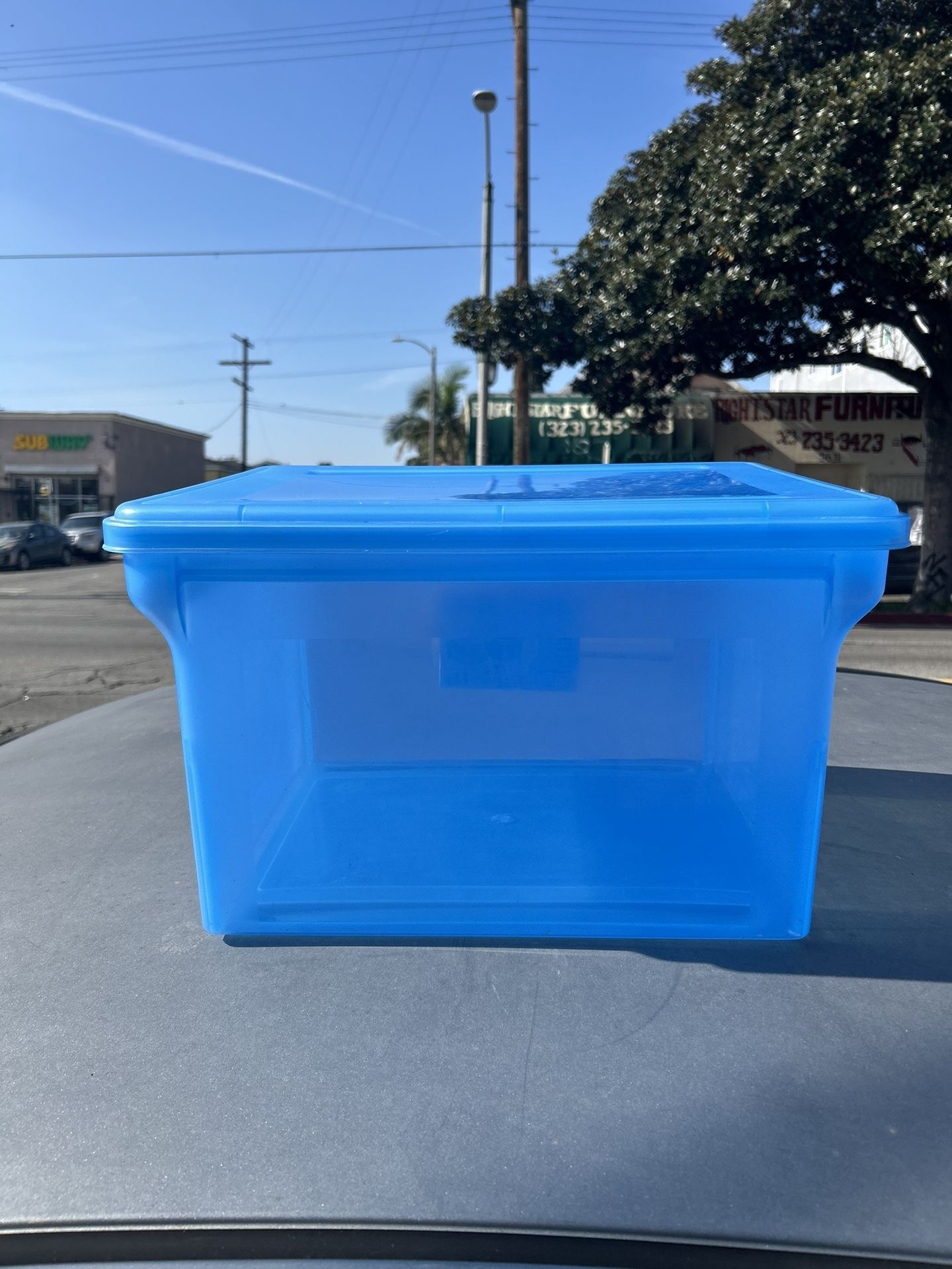 1 Plastic Beam Storage Container 13 3/4 W x 18 L x 11  1/8 H