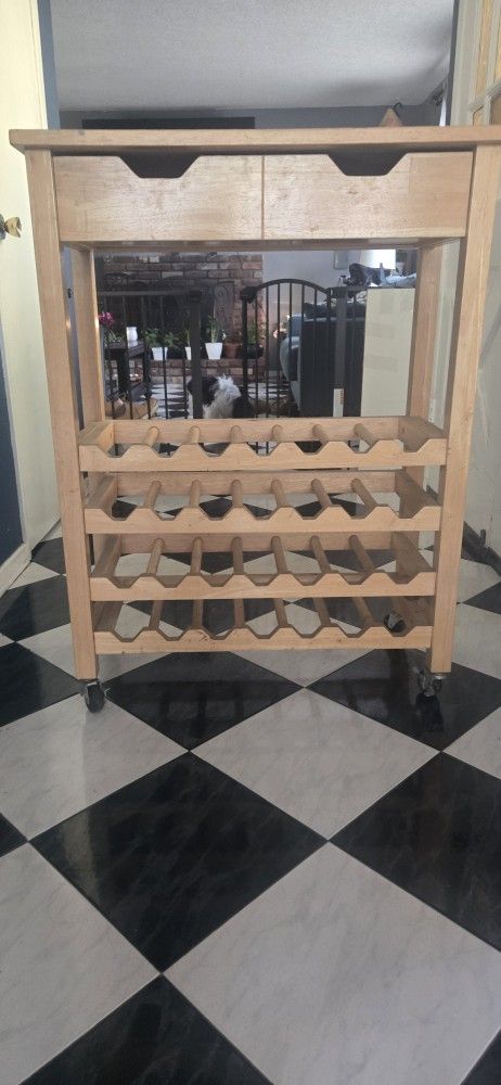 28 Wine Bottle Wooden Rack