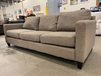 Classic Light Brown Woven 3 Seat Sofa