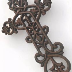 Vintage Wall Cast Iron  Cross 