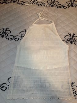 White Sheer Halter Top