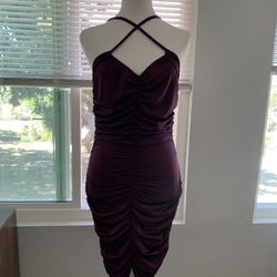 Purple Médium Scrunchie Dress