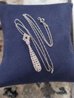 White Gold Diamond Necklace 💎 ✨️ 