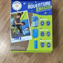 Brand New Youth Adventure Combo With Backpack , Lunchbox, And Water Bottle