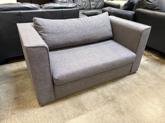 GOLD SPARROW Heathered Dark Grey Convertible Twin Size Sleeper Loveseat