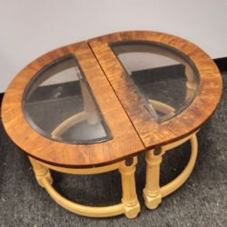 Antique Half Moon side tables - $55