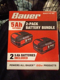 Bauer 20V 5Ah Battery 2-Pack Bundle