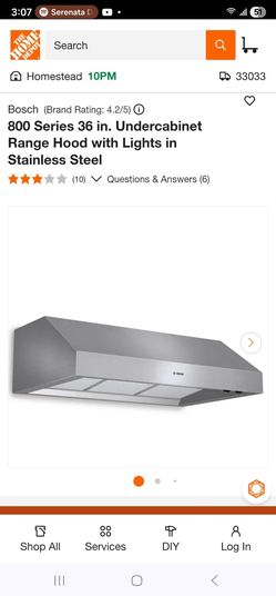 Bosch stainless steel range hood