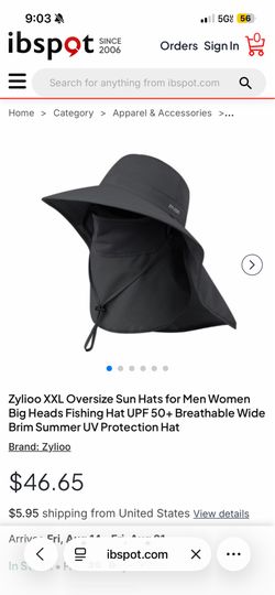 Zylioo Wide Brim Sun Hat with Face Cover