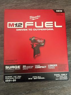 BRAND NEW IN BOX NEVER USED MILWAUKEE M12 surge impact driver.