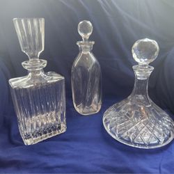 Vintage Lead Crystal Decanters