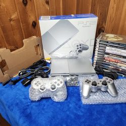 Playstation 2 Slim With Games