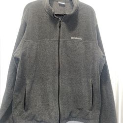 Columbia Full Zip Fleece Jacket Men's extra large, Dark Gray
