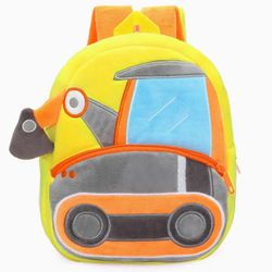 Plush Engineering Vehicle Backpack + 4 Mini Vehicles