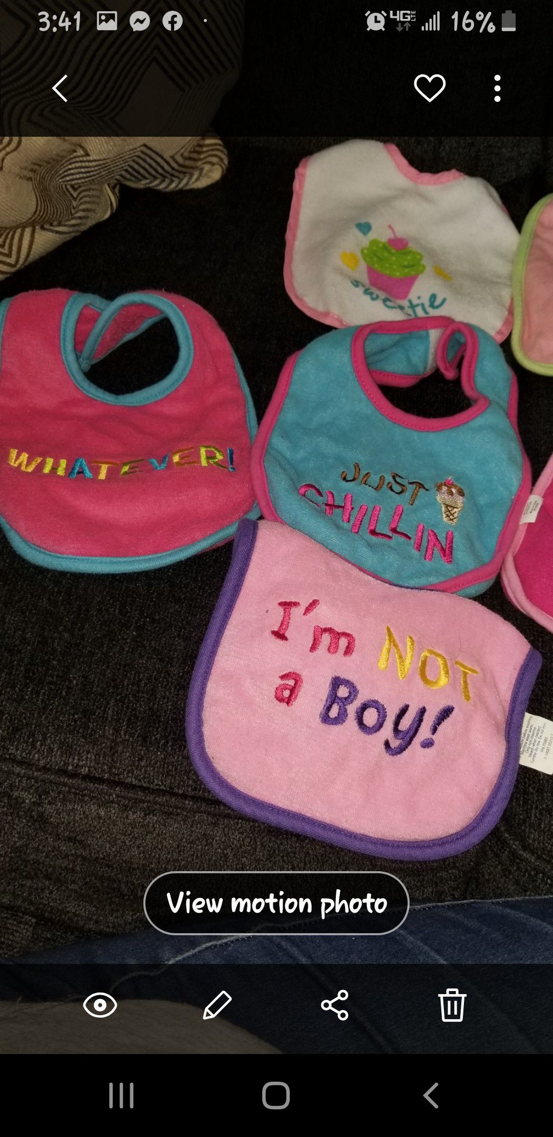 20 used, non stain baby girl bibs