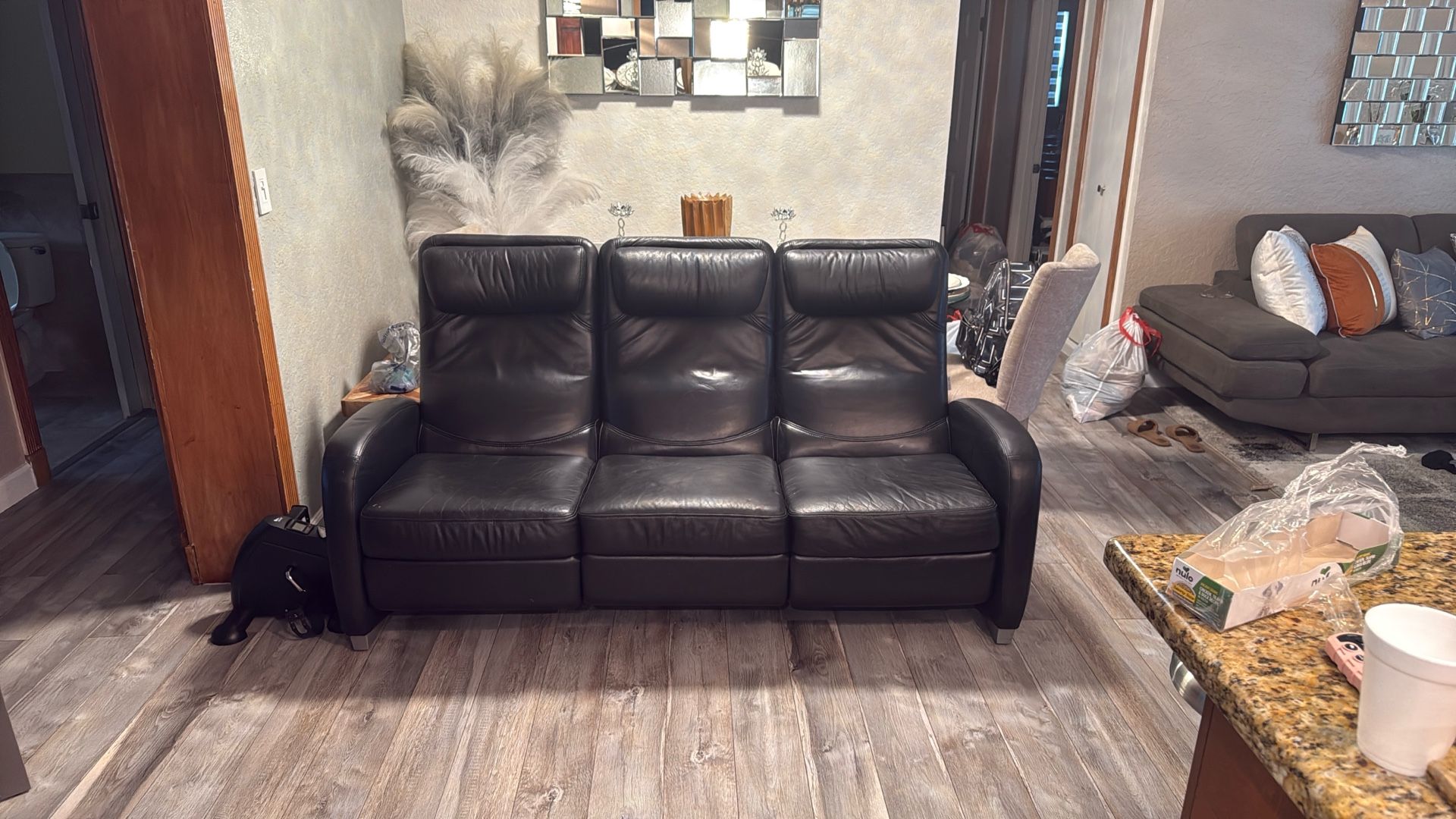Black Recliner Couch Set