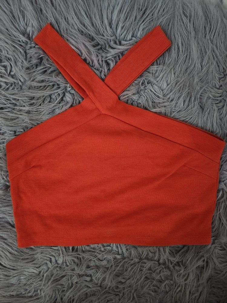 Orange Halter Top