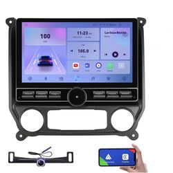 Car Stereo Radio Chevrolet Silverado GMC Sierra 2014-2018, Wireless CarPlay Android Auto, Bluetooth GPS, 10” Touch Screen Head Units, Backup Camera