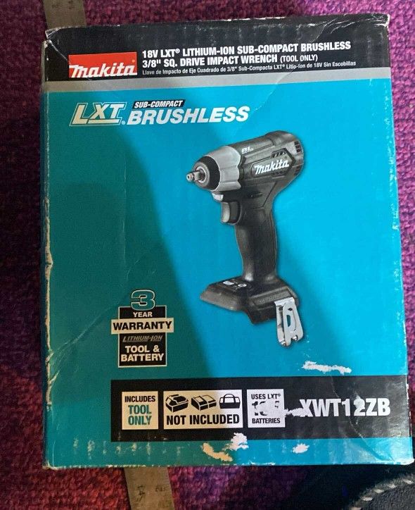 Makita New 3/8" Impact Wrench 18v Brushless