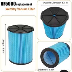 VF5000 Filter For RIGID Shop Vac 3 Layer Washable 5 - 20 Gal Wet Dry Vacuum