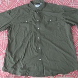 poncho western pearl snaps the sabine button up shirt XL (flaw)