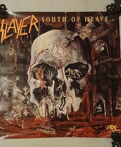 Def Jam Records • Original 1988 Thrash Metal Promo SLAYER Poster SOUTH OF HEAVEN