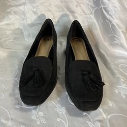 Black Suede Casual Shoes 10W