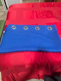 Royal blue curtains