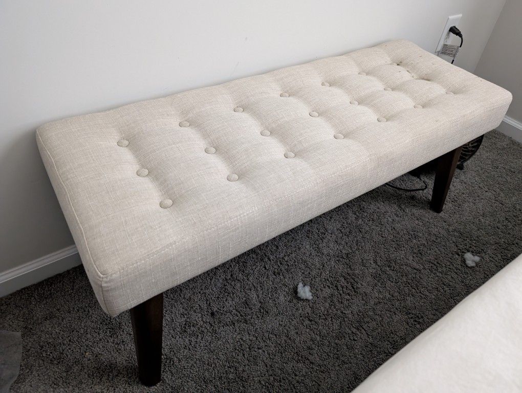 Cushioned Wooden Bench