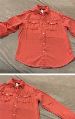 Boys size 10/12 long sleeve button down top