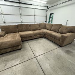 Brown 3 Piece Sectional Couch (FREE DELIVERY)