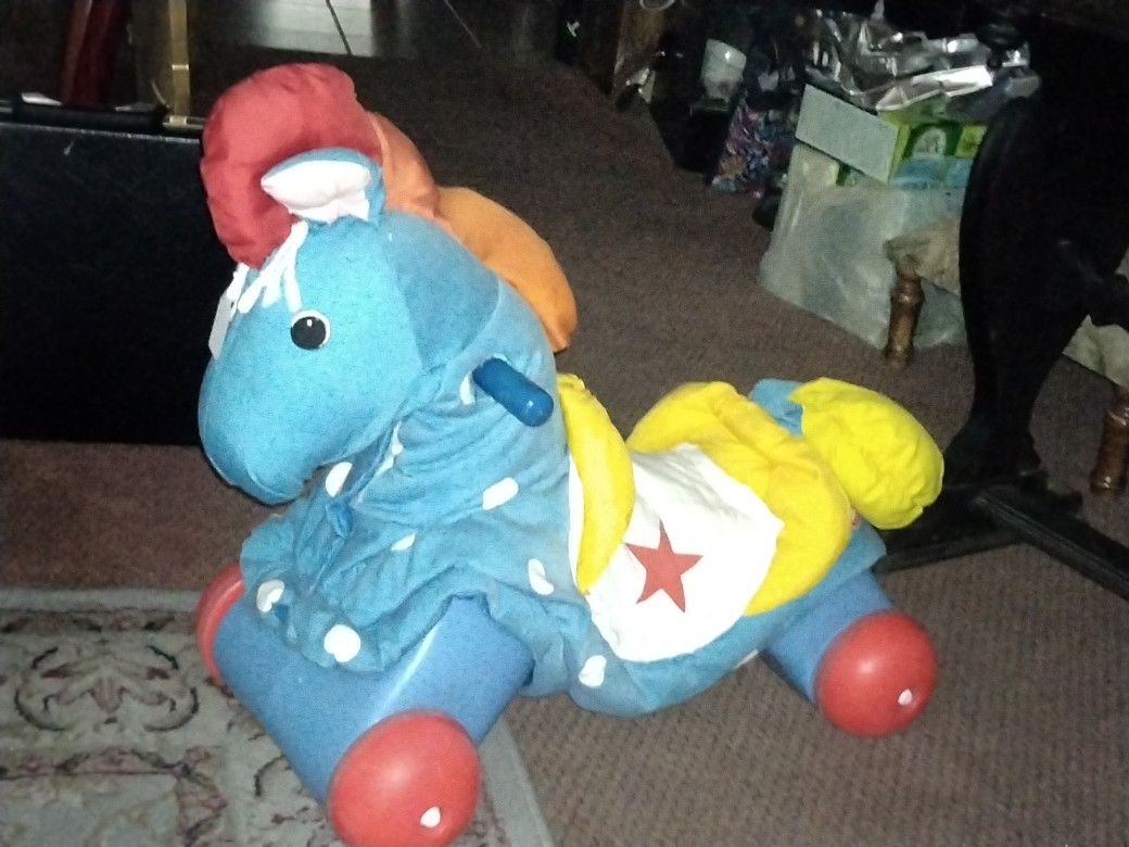 1992 Little Tikes Blue Ride On Pony