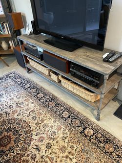 Restoration Hardware Metal & Wood Media Stand/Console