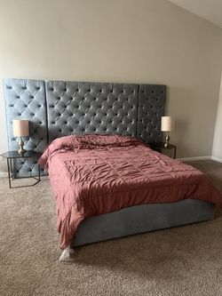 Queen Size Velvet Bed frame $475 Originally $1,200