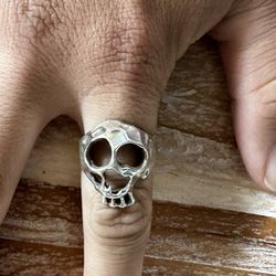Silver Skull Ring Size 11