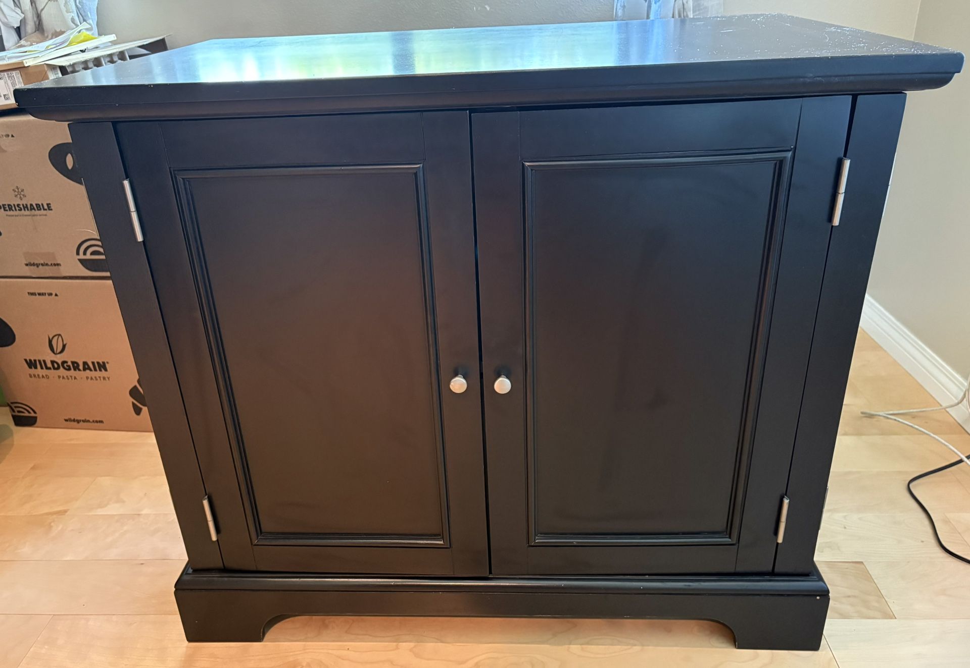 Black cabinet Desk With File Drawer