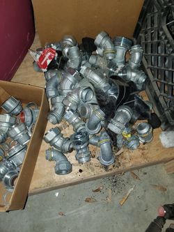 1" myers hub, 90 connectors ridgid, unistrut straps