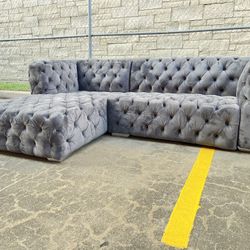 Grey sectional sofa