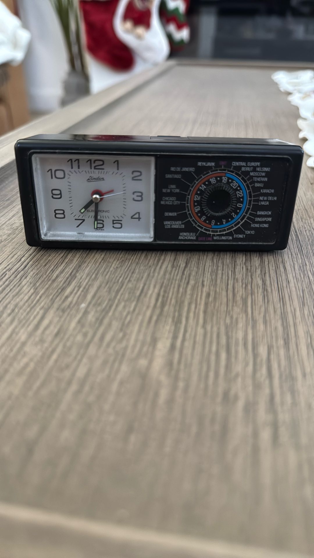 Linden Travel Alarm Clock With Travel Case - Collectible Vintage