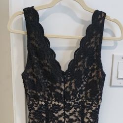 Long Lace Black Dress. Size 6. $10