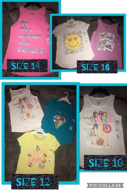 New with tags girls tanks and t shirts