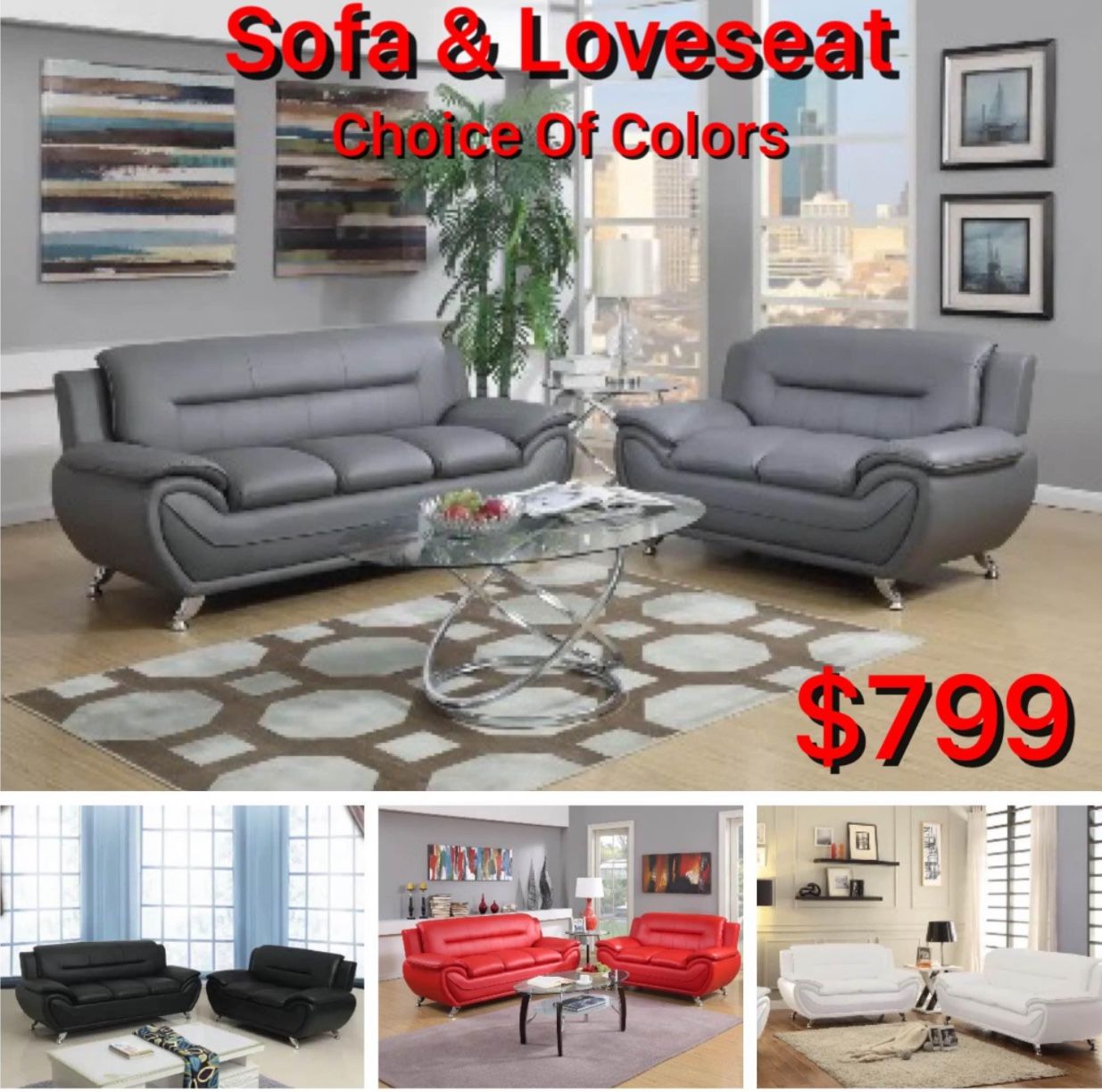 Brand New Sofa Loveseat Set- Finance Available $0 Down 