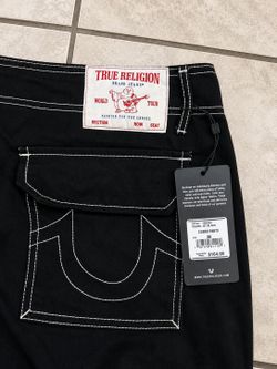 True Religion Jet Black Cargo Pants Men's Size 36