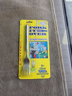 Gag gift. Extended fork