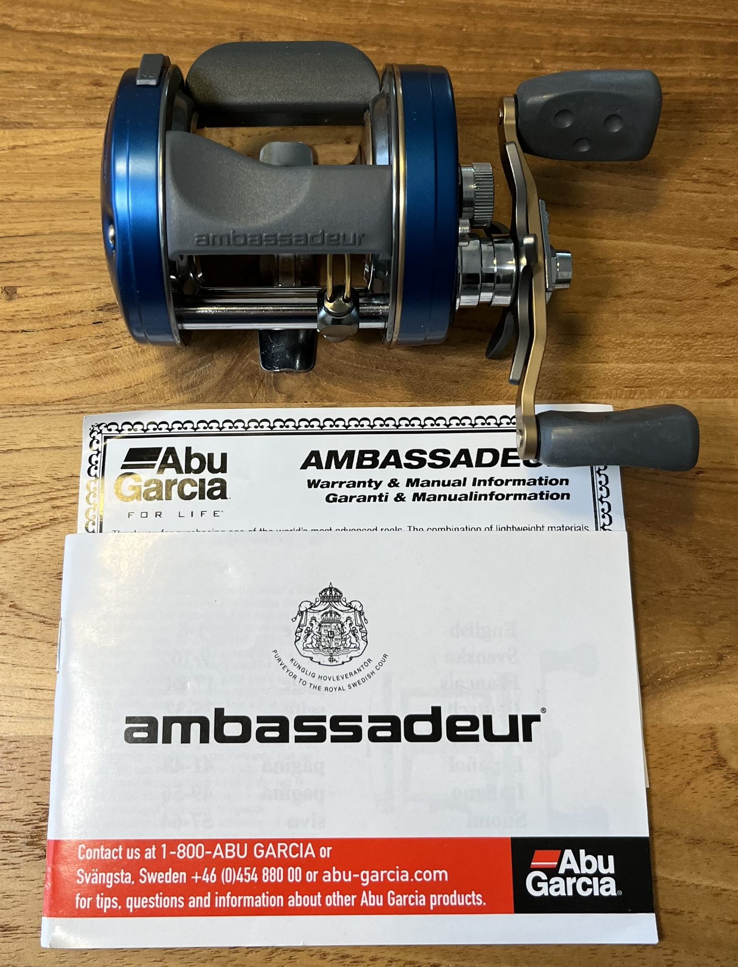 ABU GARCIA AMBASSADEUR CLASSIC 6601C4, L HAND RETRIEVE, SALMON/STEELHEAD, NEW W WARRANTY