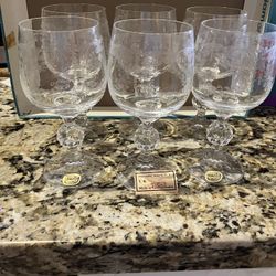 Vintage Bohemian Casade Goblets