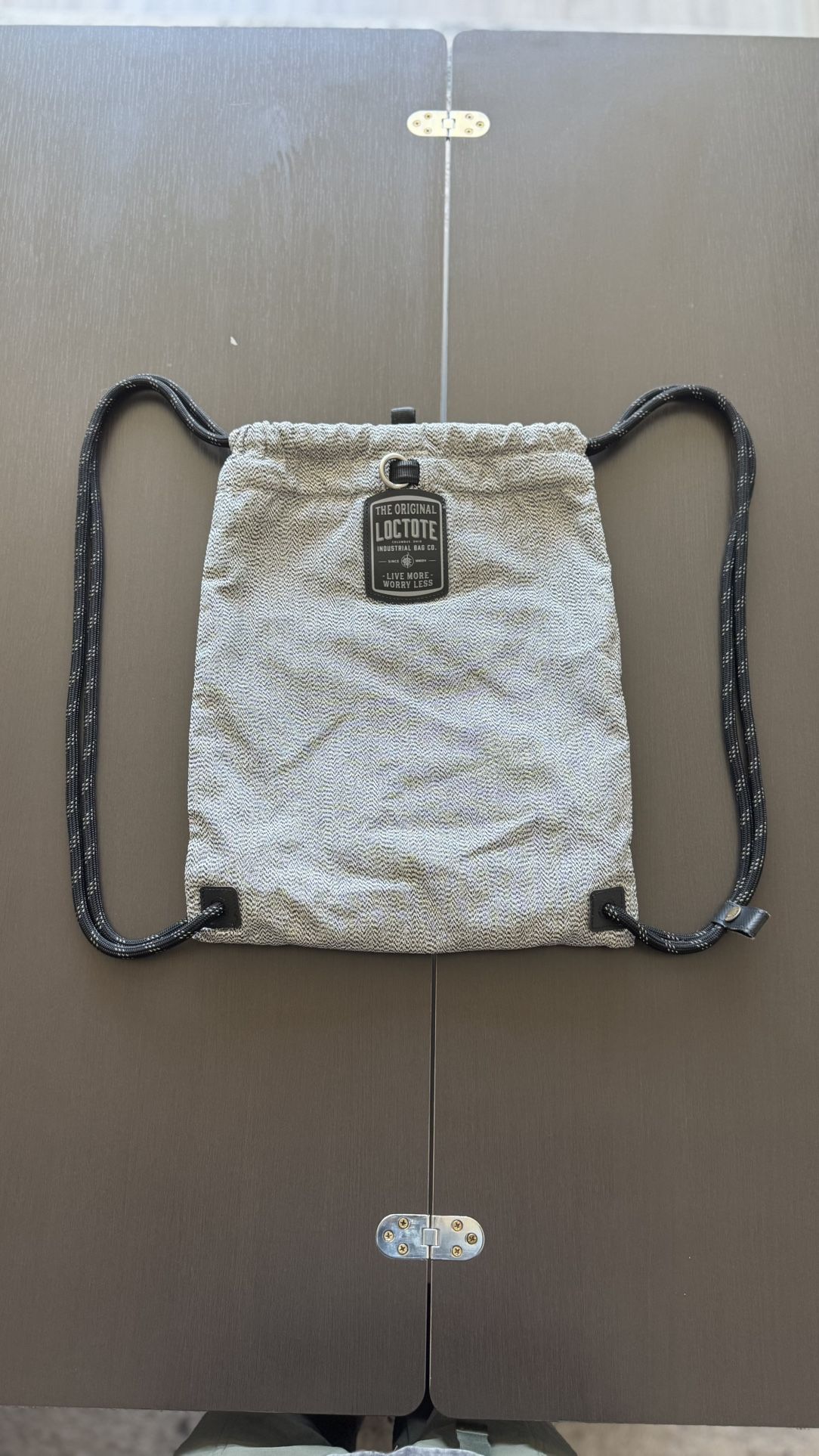 NWT LOCTOTE Heritage Flak Sack Sport Theft-Resistant Drawstring Backpack Gray
