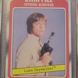 1980 Topps Star Wars Empire Strikes Back #2 Star File Official Business Luke Skywalker Card