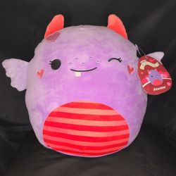 Squishmallows 12" Atwater The Monster Valentines Day Plush Purple